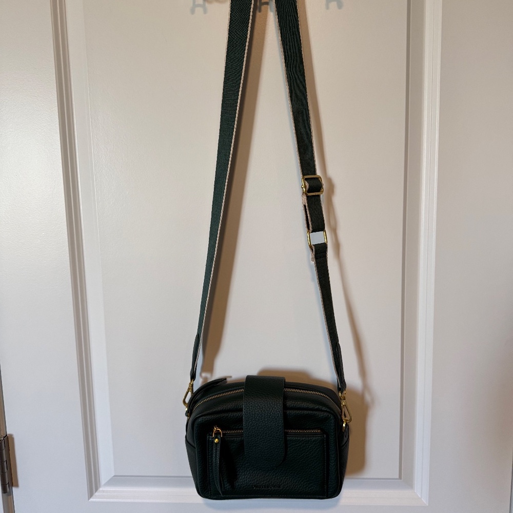Oliver Bonas Charlee Crossbody Bag - Dark Green